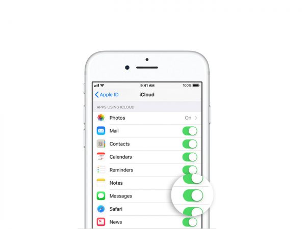 iCloud setting