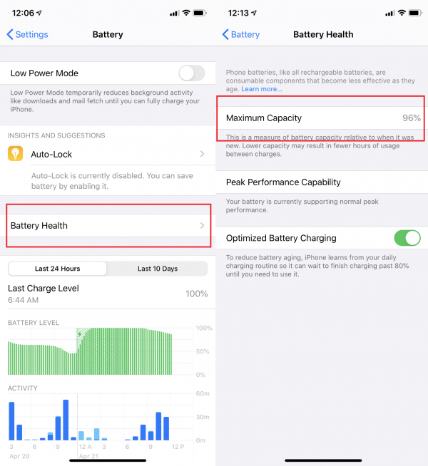 battery healthy