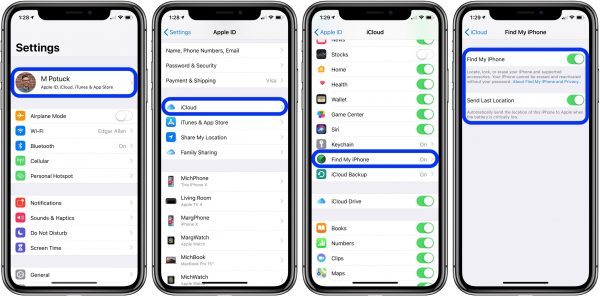 set location tracking on iphone