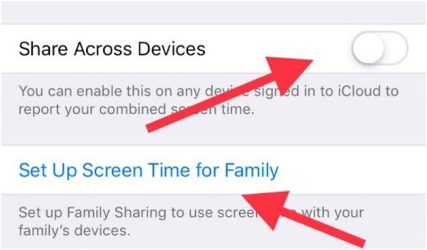 set up screen time for family