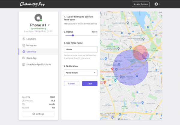 geofencing app-Chamspy pro