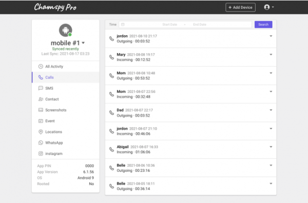 phone call tracker-Chamspy pro